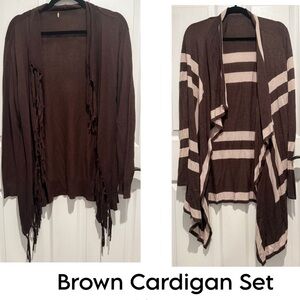 Brown Cardigan Set